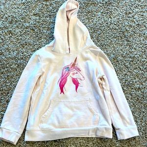 Girls Light pink unicorn sweatshirt. Cat and Jack size small